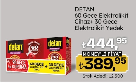 Detan 60 Gece Elektrolikit Cihaz+ 30 Gece Elektrolikit Yedek