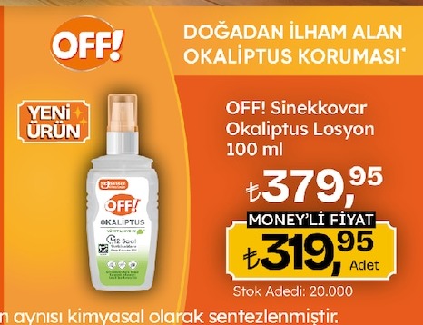 Off! Sinekkovar Okaliptüs Losyon 100 Ml