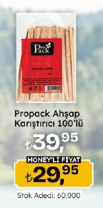 Propack Ahşap Karıştırıcı 100'Lü Paket