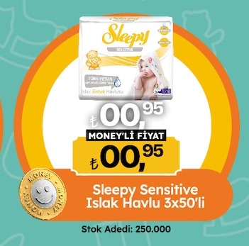 Sleepy Sensitive Islak Havlu 3X50'Li