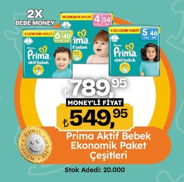Prima Aktif Bebek Ekonomik Paket Çeşitleri