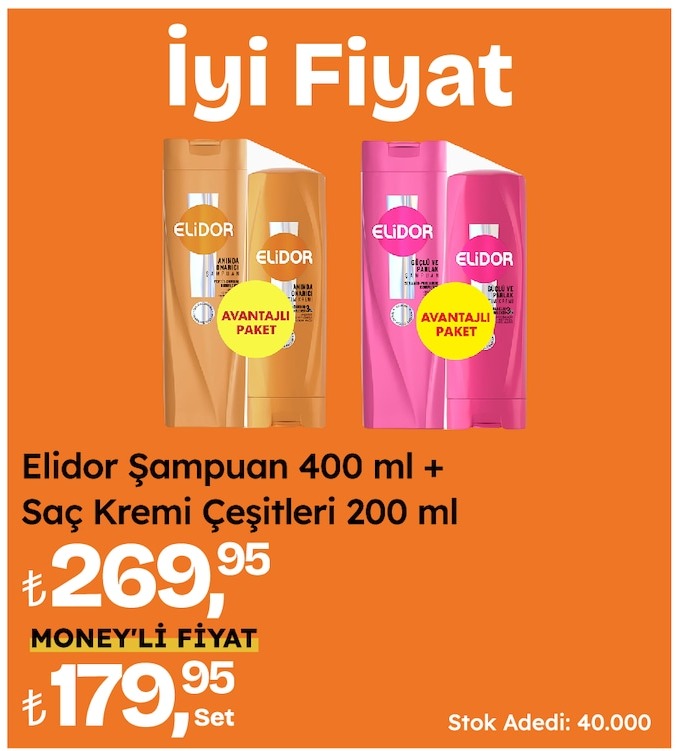 Elidor Şampuan 400Ml + Saç Kremi Çeşitleri 200Ml