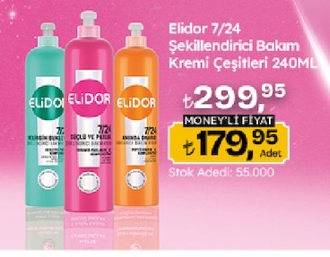 Elidor 7/24 Şekillendirici Bakım Kremi Çeşitleri 240Ml