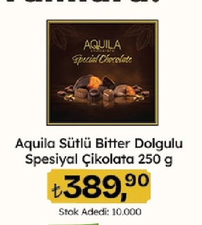 Aquila Sütlü Bitter Dolgulu Spesiyal Çikolata 250 G