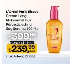 L'Oréal Paris Elseve Dream Long Mükemmel Düz Pürüzsüzleştirici Saç Serumu 100 Ml