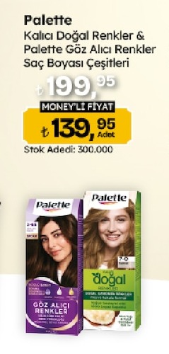 Palette Kalici Doğal Renkler & Palette Göz Alıcı Renkler Saç Boyası Çeşitleri