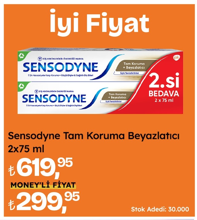 Sensodyne Tam Koruma Beyazlatici 2X75 Ml