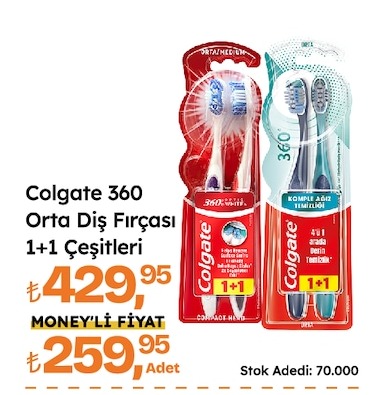 Colgate 360 Orta Dis Fircasi 1+1 Cesitleri
