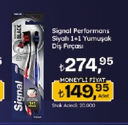 Signal Performans Siyah 1+1 Yumuşak Diş Fırçası