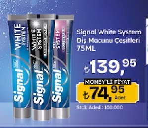 Signal White System Diş Macunu Çeşitleri 75Ml