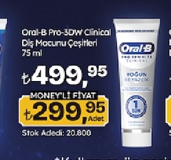 Oral-B Pro-3Dw Clinical Diş Macunu Çeşitleri 75Ml