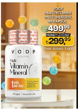 Voop Multivitamin Multimineral 30 Kapsül