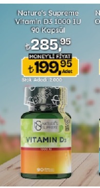 Nature'S Supreme Vitamin D3 1000 Iu 90 Kapsül