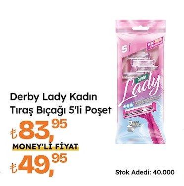 Derby Lady Kadın Tıraş Bıçağı 5'Li Poşet