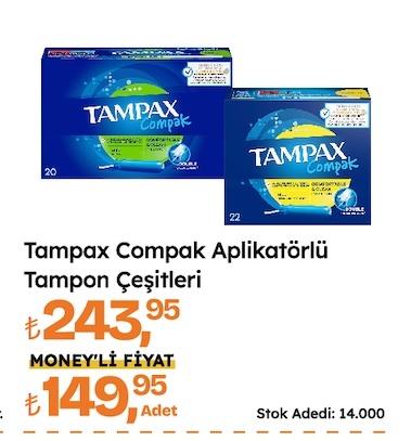 Tampax Compak Aplikatörlü Tampon Çeşitleri
