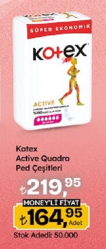 Kotex Active Quadro Ped Çeşitleri