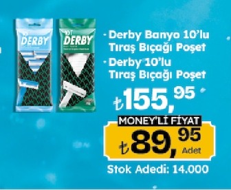 Derby Banyo 10'Lu Tıraş Bıçağı Poşet