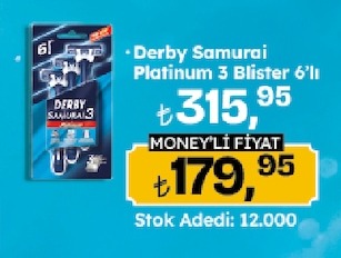 Derby Samurai Platinum 3 Blister 6'Lı
