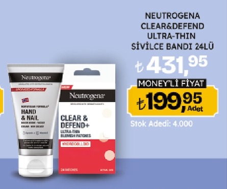 Neutrogena Clear & Defend Ultra-Thin Sivilce Bandı 24 Adet