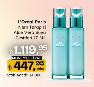 L'Oréal Paris Nem Terapisi Aloe Vera Suyu Çeşitleri 70 Ml