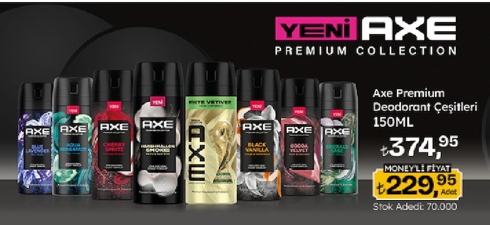 Axe Premium Deodorant Çeşitleri 150Ml