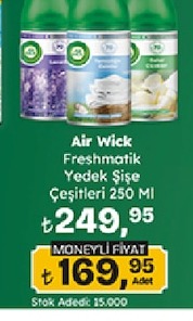 Air Wick Freshmatik Yedek Şişe Çeşitleri 250Ml
