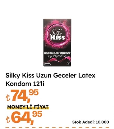 Silky Kiss Uzun Geceler Latex Kondom 12'Li