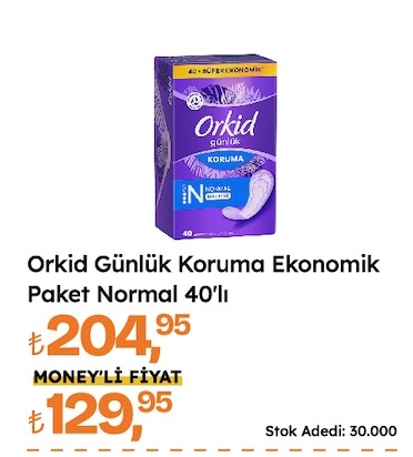 Orkid Günlük Koruma Ekonomik Paket Normal 40'Lı
