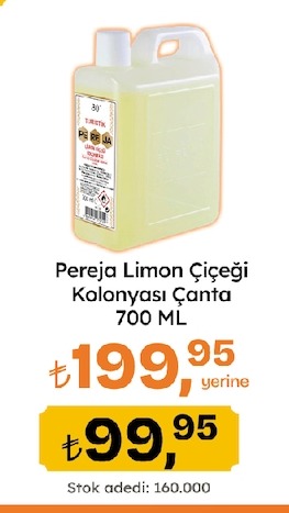 Pereja Limon Çiçeği Kolonyası Çanta 700 Ml