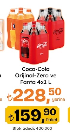 Coca-Cola Orijinal-Zero Ve Fanta 4X1 L Paket