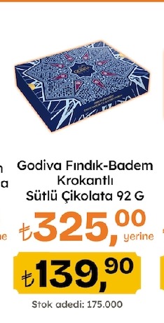 Godıva Fındık-Badem Krokanlı Sütlü Çikolata 92 G