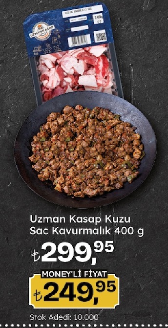 Uzman Kasap Kuzu Sac Kavurmalık 400 G