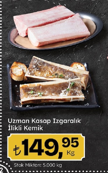 Uzman Kasap Izgaralık İlik Kemik 1Kg
