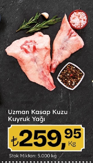 Uzman Kasap Kuzu Kuyruk Yağı 1Kg