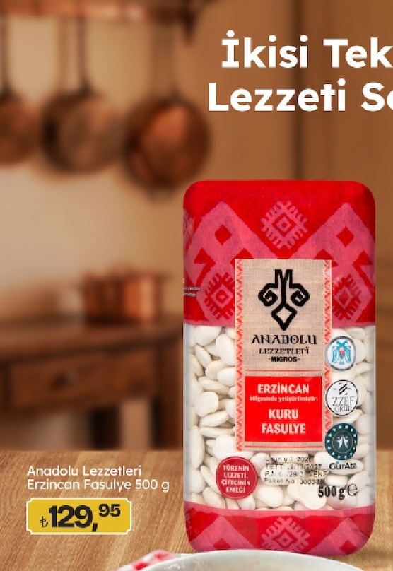 Anadolu Lezzetleri Erzincan Fasulye 500 G