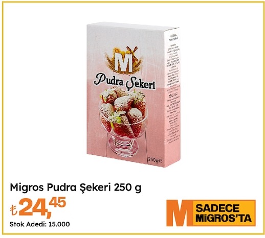Migros Pudra Sekeri 250 G