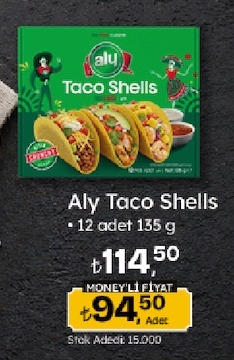 Aly Taco Shells 12 Adet 135 G
