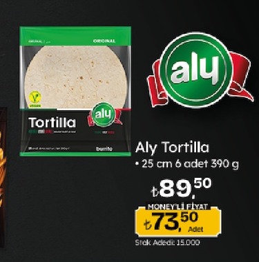 Aly Tortilla 25 Cm 6 Adet 390 G