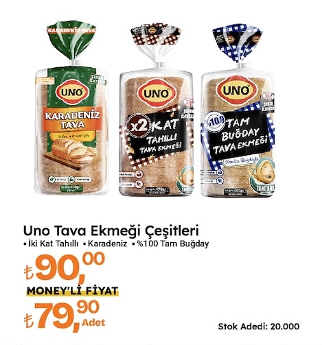Uno Tava Ekmeği Çeşitleri