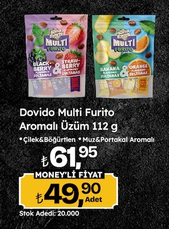 Dovido Multi Furito Aromalı Üzüm 112 G