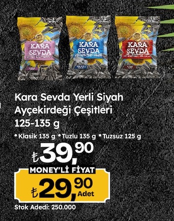 Kara Sevda Yerli Siyah Ayçekirdeği Çeşitleri 125-135G