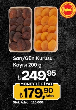 Sarı Gün Kurusu Kayısı 200G