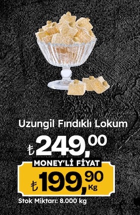 Uzunğil Fındıklı Lokum /Kg
