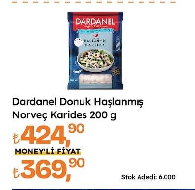 Dardanel Donuk Haşlanmış Norveç Karides 200 G