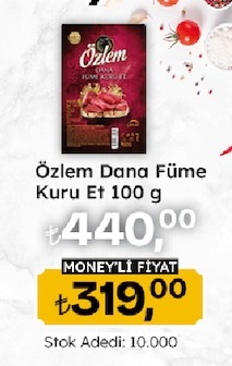 Özlem Dana Füme Kuru Et 100 G