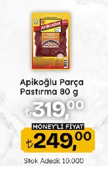 Apikoğlu Parça Pastırma 80 G