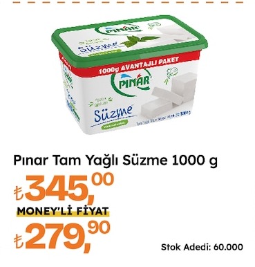 Pınar Tam Yağlı Süzme 1000 G