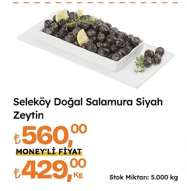 Slekköy Doğal Salamura Siyah Zeytin