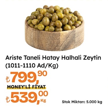 Ariste Taneli Hatay Halhalı Zeytin (1011-1110 Ad/Kg)