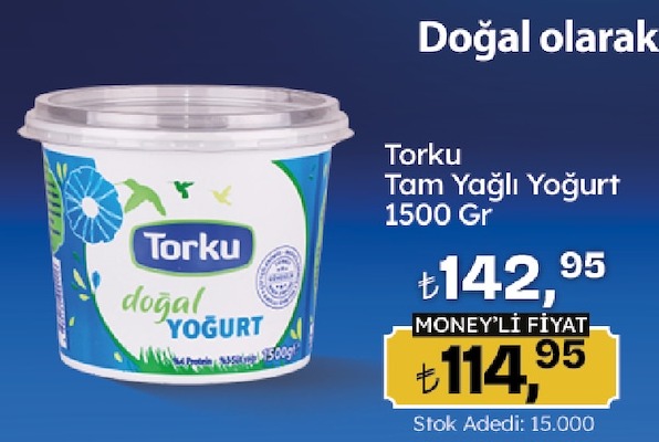 Torku Tam Yağlı Yoğurt 1500 Gr